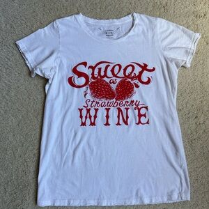 Bandit brand women’s T-shirt, sweet as strawberry wine. Size Medium.